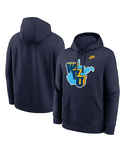 Nike Men's Navy West Virginia Mountaineers 1965 Throwback Club Fleece Hoodie