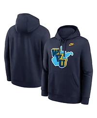 Nike Men's Navy West Virginia Mountaineers 1965 Throwback Club Fleece Hoodie