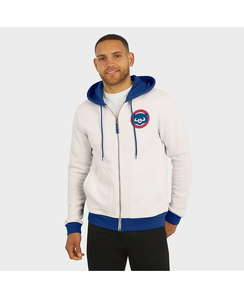 Darius Rucker Collection by Fanatics Men's Cream Chicago Cubs Polar Fleece Full-Zip Hoodie