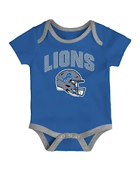 Outerstuff Infant 3-Piece Detroit Lions All Day Play Bodysuit Set