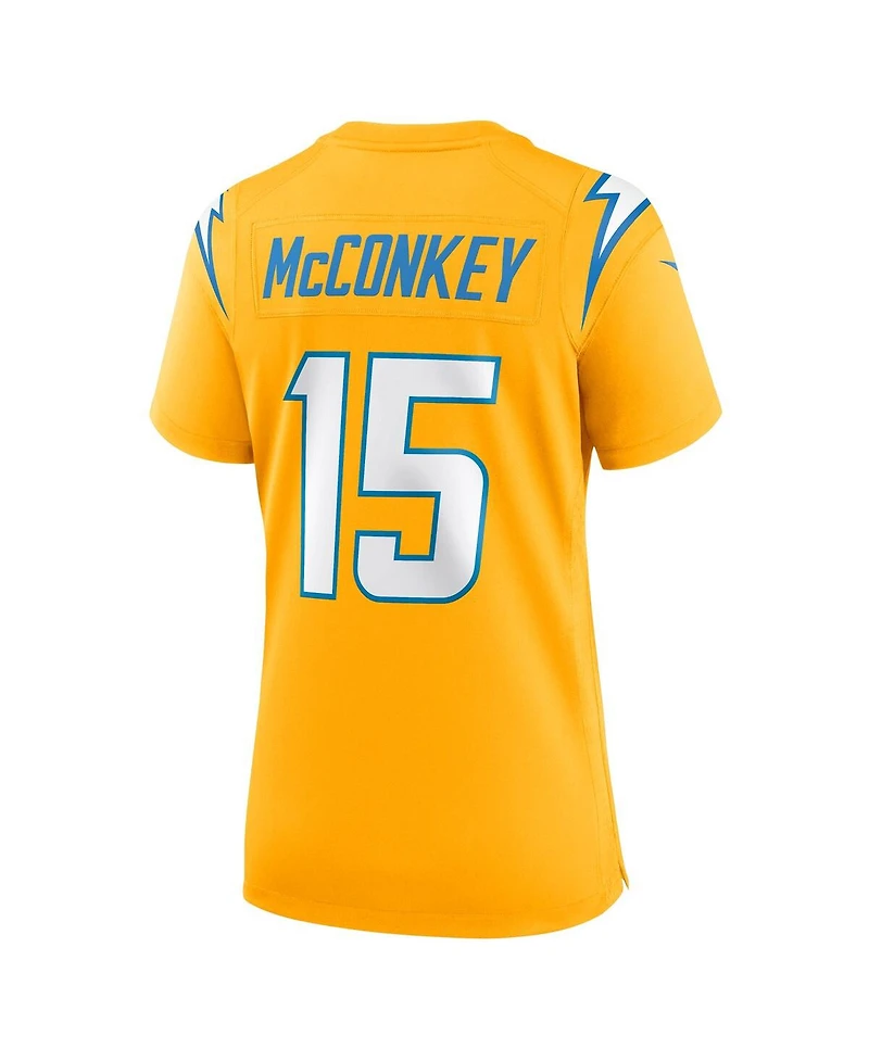 Nike Women's Ladd McConkey Gold Los Angeles Chargers Alternate Charger Power Game Jersey