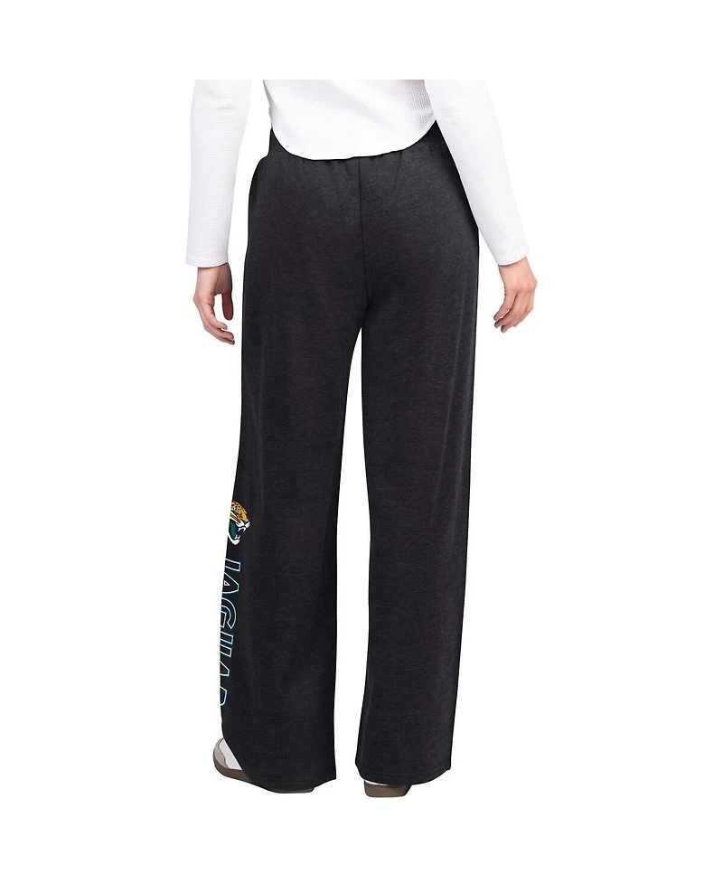 G-iii 4Her by Carl Banks Women's Black Jacksonville Jaguars Field Wide Leg Sweatpants