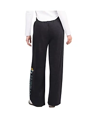 G-iii 4Her by Carl Banks Women's Black Jacksonville Jaguars Field Wide Leg Sweatpants