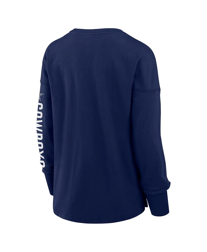 Fanatics Women's Navy Dallas Cowboys Hometown Legacy Long Sleeve T-Shirt