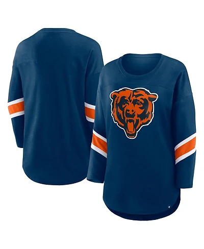 Fanatics Women's Navy Chicago Bears Redzone 3/4-Sleeve T-Shirt