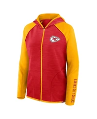 Fanatics Women's Red/Gold Kansas City Chiefs Redzone End Around Pass Raglan Full-Zip Hoodie