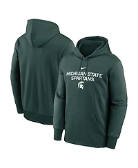 Nike Men's Green Michigan State Spartans Team Stacked Performance Pullover Hoodie