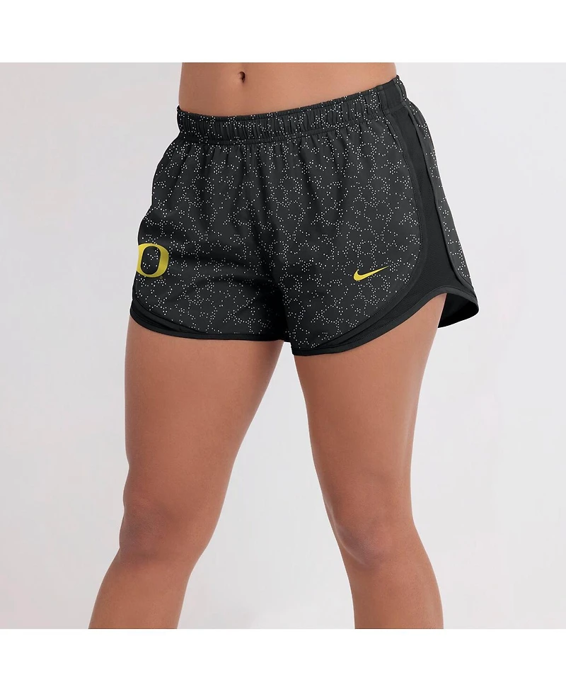 Nike Women's Black Oregon Ducks Tempo Pattern Dri-fit Shorts
