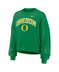 Nike Women's Green Oregon Ducks Oversized Phoenix Arch Pullover Sweatshirt
