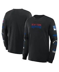 Fanatics Men's Black New York Rangers Boxed Legacy Long Sleeve T-Shirt