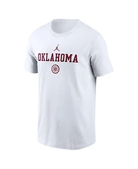 Jordan Men's White Oklahoma Sooners 2-Hit Stacked T-Shirt