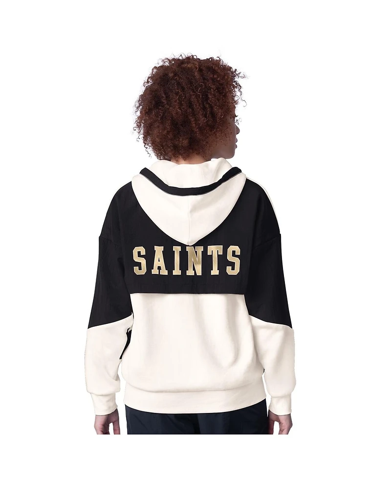 Starter Women's White New Orleans Saints Scrimmage Full-Zip Hoodie