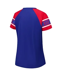 Starter Women's Royal Buffalo Bills 1st Rounder Color Block Raglan Top