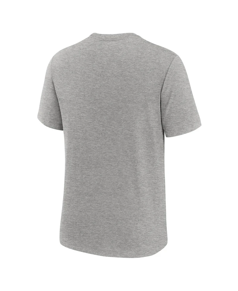 Jordan Men's Heather Gray North Carolina Tar Heels Campus Collegiate Block Tri-Blend T-Shirt