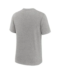 Jordan Men's Heather Gray North Carolina Tar Heels Campus Collegiate Block Tri-Blend T-Shirt