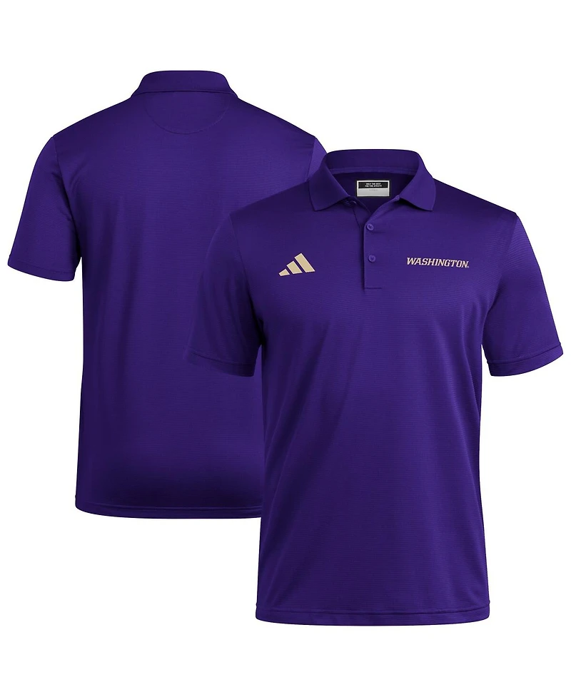 Adidas Men's Purple Washington Huskies Ultimate 365 Ottoman Polo Shirt