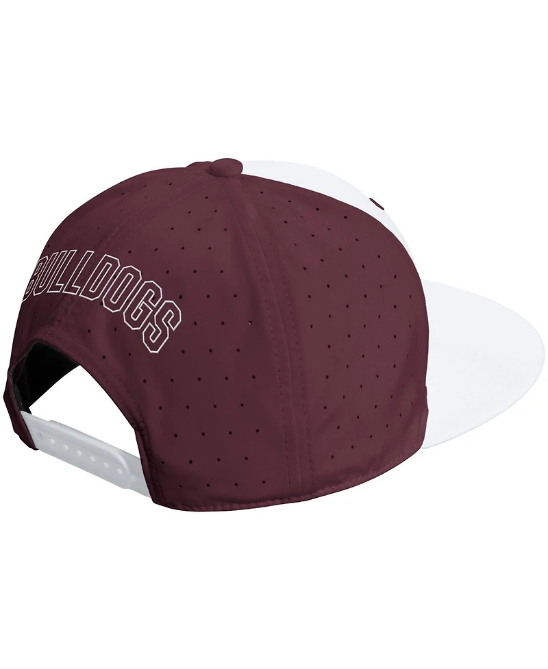 Adidas Men's and Women's White/Maroon Mississippi State Bulldogs Performance Flat Bill Adjustable Hat