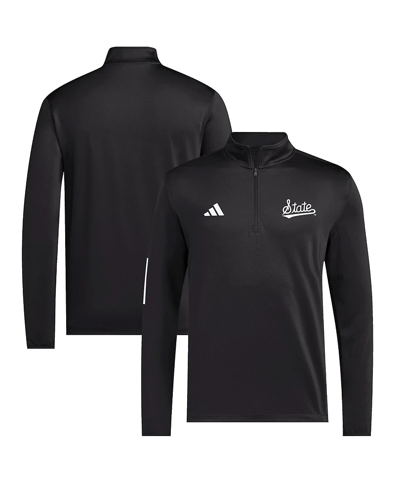 Adidas Men's Black Mississippi State Bulldogs Strategy Half-Zip Golf Jacket
