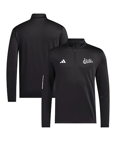 Adidas Men's Black Mississippi State Bulldogs Strategy Half-Zip Golf Jacket
