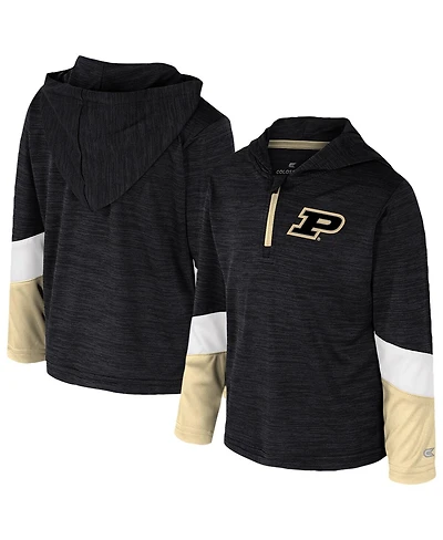 Colosseum Toddler Black Purdue Boilermakers Rylos Quarter-Zip Windshirt