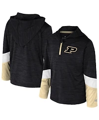 Colosseum Toddler Black Purdue Boilermakers Rylos Quarter-Zip Windshirt