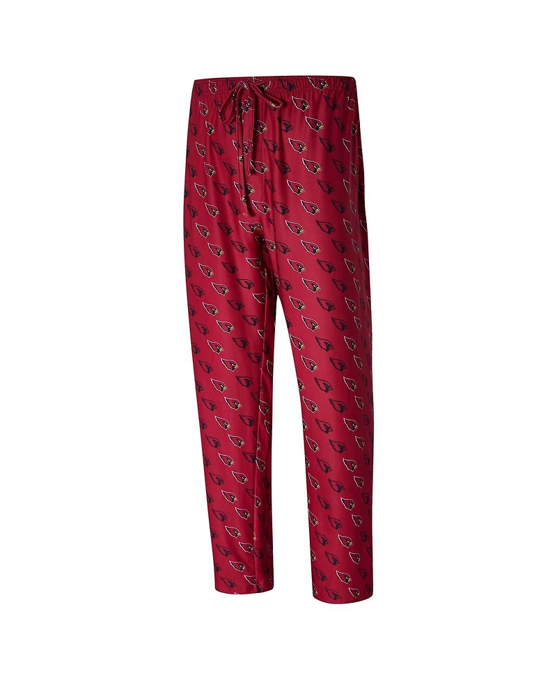 Concepts Sport Men's Cardinal Arizona Cardinals Record Allover Print Knit Pants