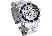 Invicta Men's 80058 Pro Diver Quartz 3 Hand Silver Dial Watch