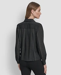 Dkny Women's Embellished Collared Shirt