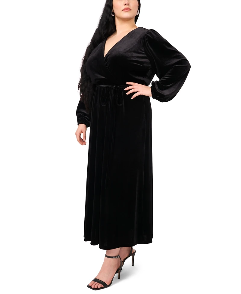 Msk Plus Fit and Flare Maxi Dress