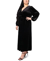 Msk Plus Fit and Flare Maxi Dress