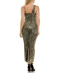 Taylor Petite Sleeveless Sequin Midi Dress