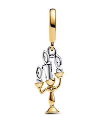 Pandora Two Tone Disney Beauty and the Beast Lumiere Dangle Charms