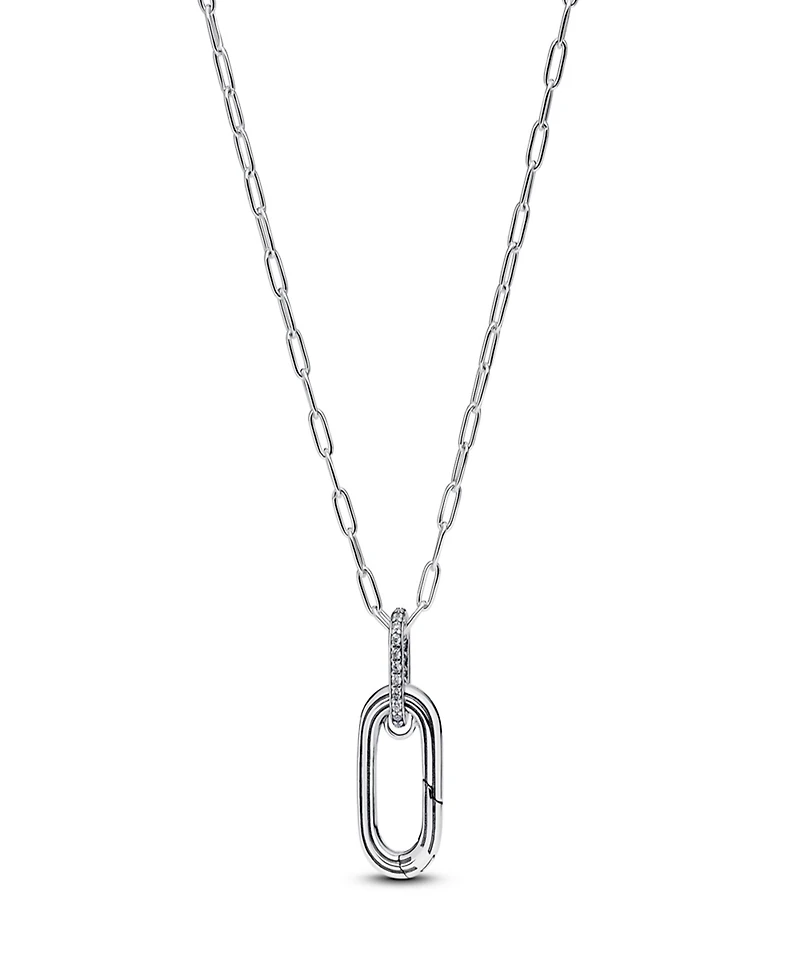 Pandora Cubic Zirconia Openable Link Pendant Necklace