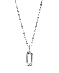 Pandora Cubic Zirconia Openable Link Pendant Necklace