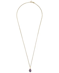 Macy's Women's 2-Piece Set Tanzanite (1-3/8 ct. t.w.) and Amethyst (5/8 ct. t.w.) Pendant Neckless with Matching Earrings in 14K Gold-Plated Over Ster