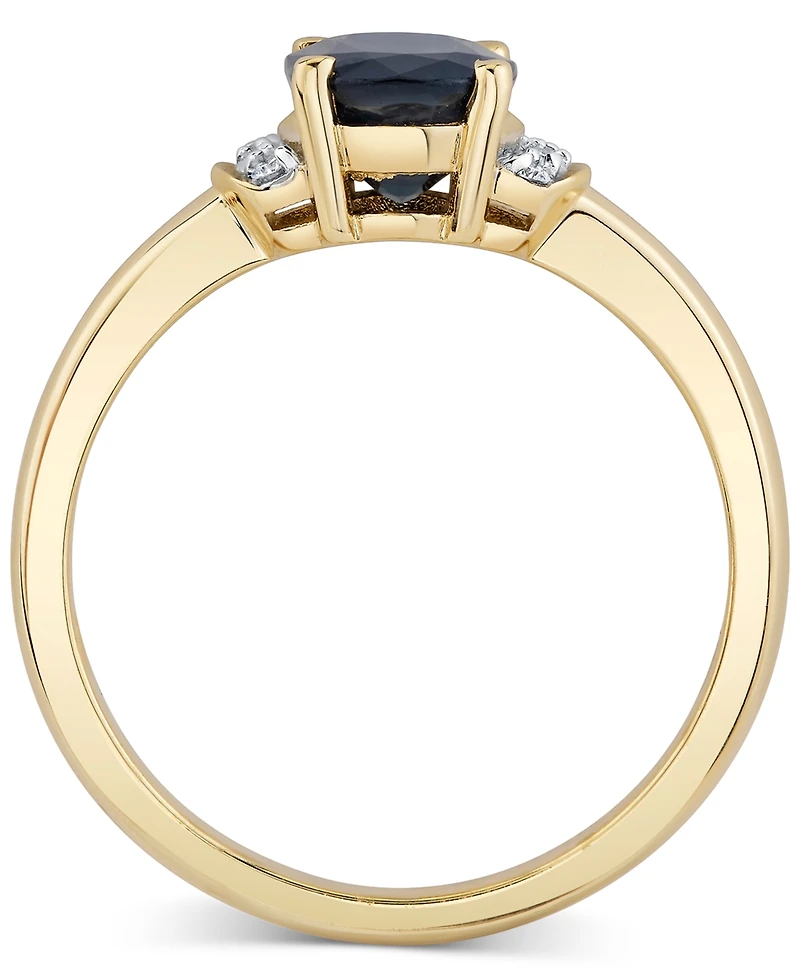 Macy's Oval Shape Sapphire Ring (1-5/8 ct. t.w.) in 10k Yellow Gold