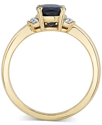 Macy's Oval Shape Sapphire Ring (1-5/8 ct. t.w.) in 10k Yellow Gold
