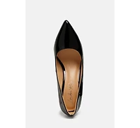 Kamira Patent Faux Leather Block Heel Pumps