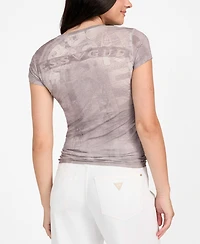 Guess Women's Rhinestone Graphic Short-Sleeve T-Shirt