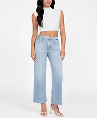 Guess Women's Wide Leg High Rise Pants
