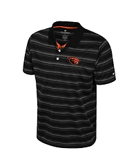 Colosseum Men's Black Oregon State Beavers Milk Steak Polo Shirt