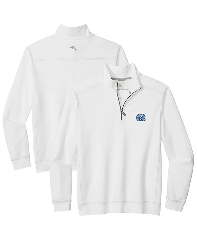Tommy Bahama Men's White North Carolina Tar Heels Montego Bay Half-Zip Jacket