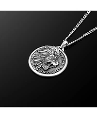 Vincero Mens Necklace, Built Different Collection, The Lion - Sterling Silver, 21” Chain