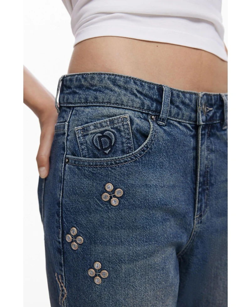 Desigual Women's Mirror culotte jeans