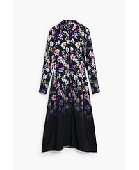 Desigual Women's Gradient floral shirt dress