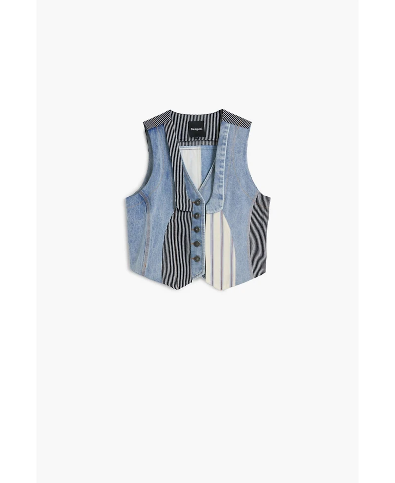 Desigual Women's Patchwork denim vest