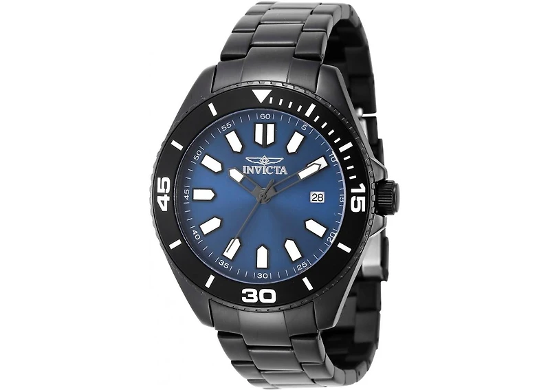 Invicta Men's 46320 Pro Diver Quartz 3 Hand Blue Dial Watch