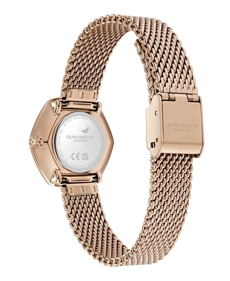 Olivia Burton Women's Charing Rose Gold Tone Stainless Steel Bracelet Watch, 28.5mm