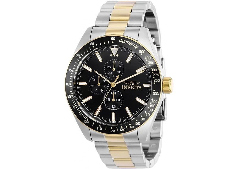 Invicta Men's 38969 Aviator Quartz Multifunction Black Dial Watch