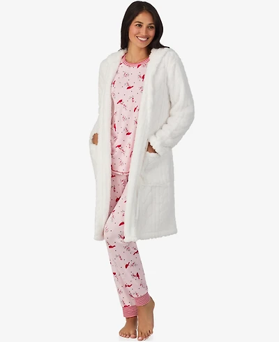 Cuddl Duds Women's 2-Piece Brushed Sweater Knit Long Sleeve Jogger Pajama Set